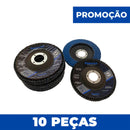 Kit 10 Discos Flap 115mm Fibra - GR60 - Eco ABRATEX