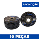 Kit 10 Discos Flap 115mm Fibra - GR80 - Eco ABRATEX