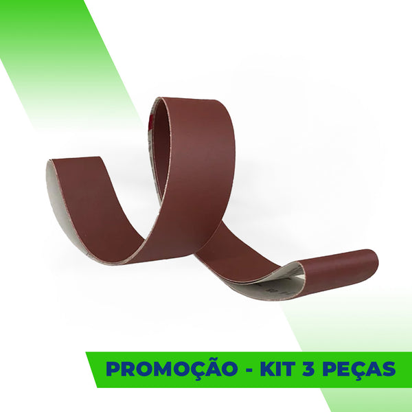 Lixa Cinta 2000x50 - Óxido de Alumínio - JA165 - ESCOLHA O GRÃO - Kit 3 un. Promoção