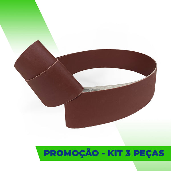 Lixa Cinta 1000x50 - Óxido de Alumínio - JA165 - ESCOLHA O GRÃO - Kit 3 un. Promoção