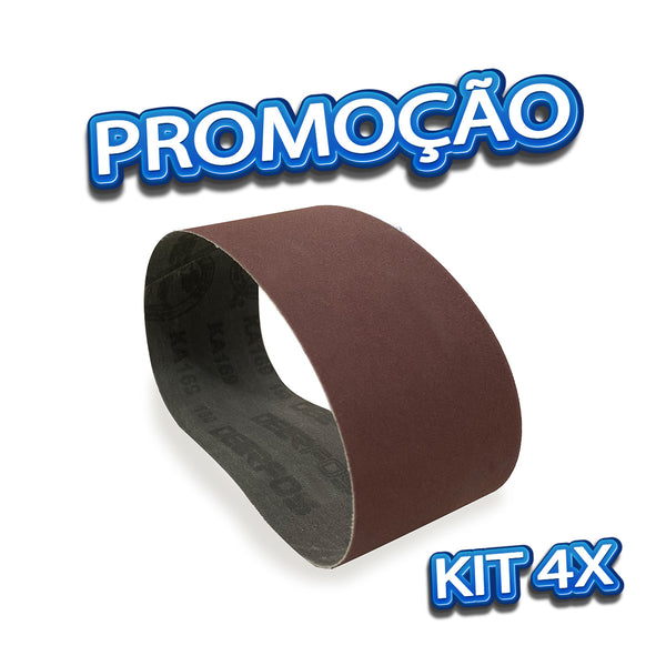 Lixa Cinta 533x75 - Óxido Alumínio KA169 - Kit com 4 un. - ESCOLHA O GRÃO