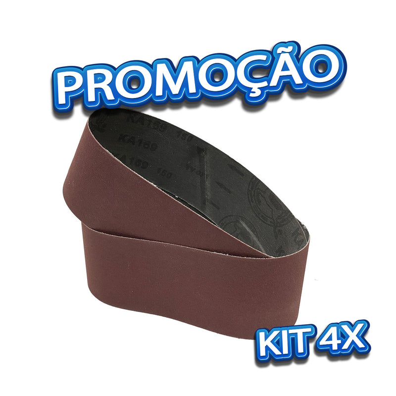 Lixa Cinta 610x75 - Óxido Alumínio KA169 - Kit com 4 un. - ESCOLHA O GRÃO