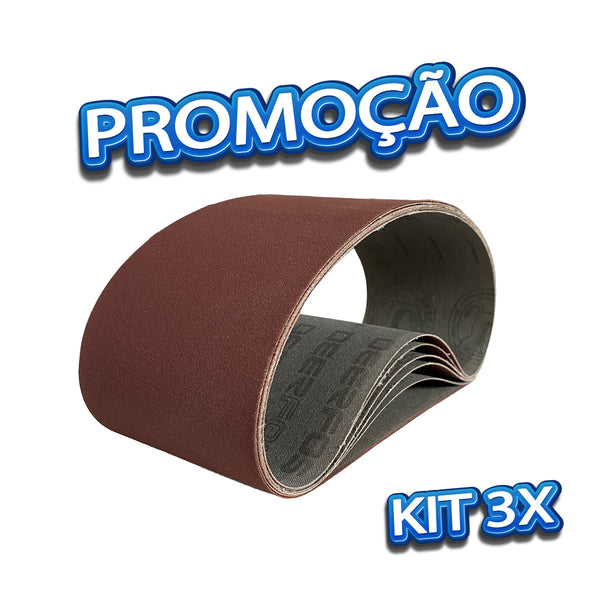 Lixa Cinta 610x100 - Óxido Alumínio KA169 - Kit com 3 un. - ESCOLHA O GRÃO