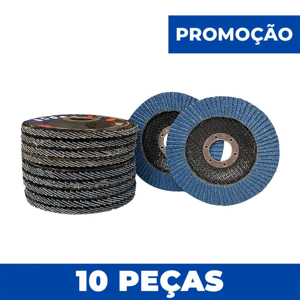 Kit 10 Discos Flap 115mm Fibra - GR60 - Eco ARS