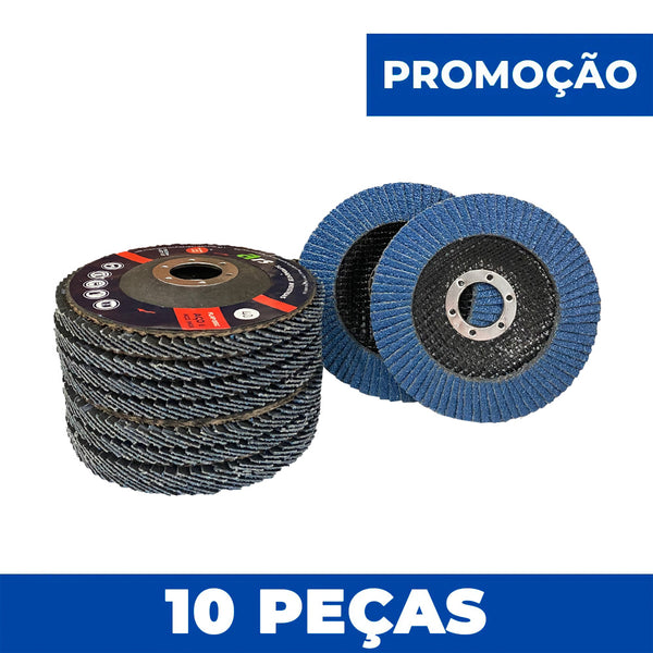 Kit 10 Discos Flap 115mm Fibra - GR40 - Eco ARS