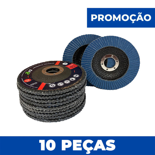 KIt 10 Discos Flap 115mm Fibra - GR120 - Eco ARS
