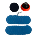 Kit Restauração de Farol com 40 Discos de Lixa Velcro 75mm 3", Prato, Adaptador e Interface