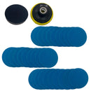 Kit de Restauração de Farol – 50 Discos de Lixa Velcro 75mm + Interface e prato