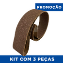 Kit com 3 Lixas Cinta VSM 1200x50mm - Óxido de Alumínio Compacto Premium - Grãos #80 a #800 - KK772X