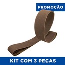 Kit com 3 Lixas Cinta VSM 1800x50mm - Óxido de Alumínio Compacto Premium - Grãos #80 a #800 - KK772X