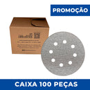Disco Lixa Velcro 125 - 5" - KSSECO - 8 Furos - Caixa com 100 un. - ESCOLHA O GRÃO