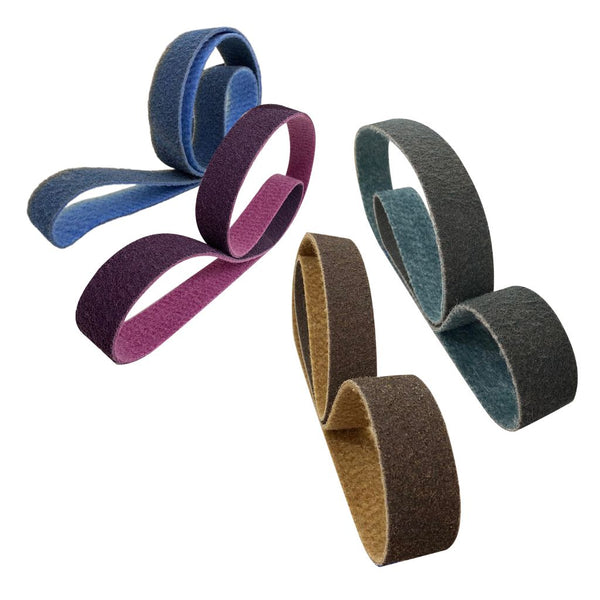 Kit 4 Cintas de Lixa Manta Abrasiva 1000X50 - Roxo, Azul, Vinho e Marrom